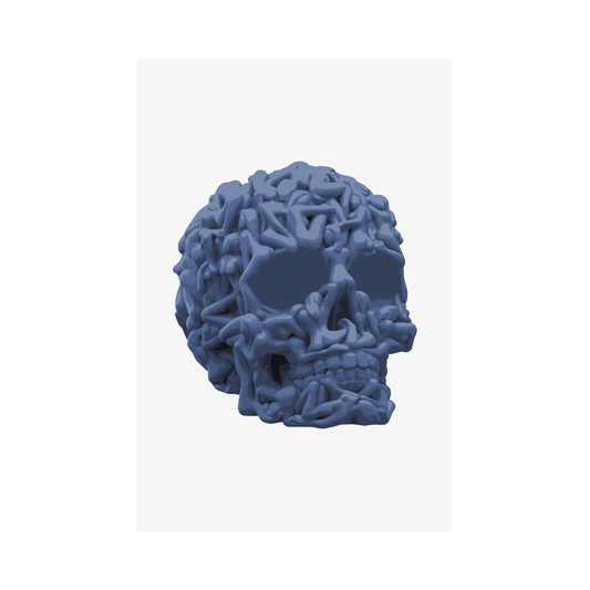 Skull Poster - Navy